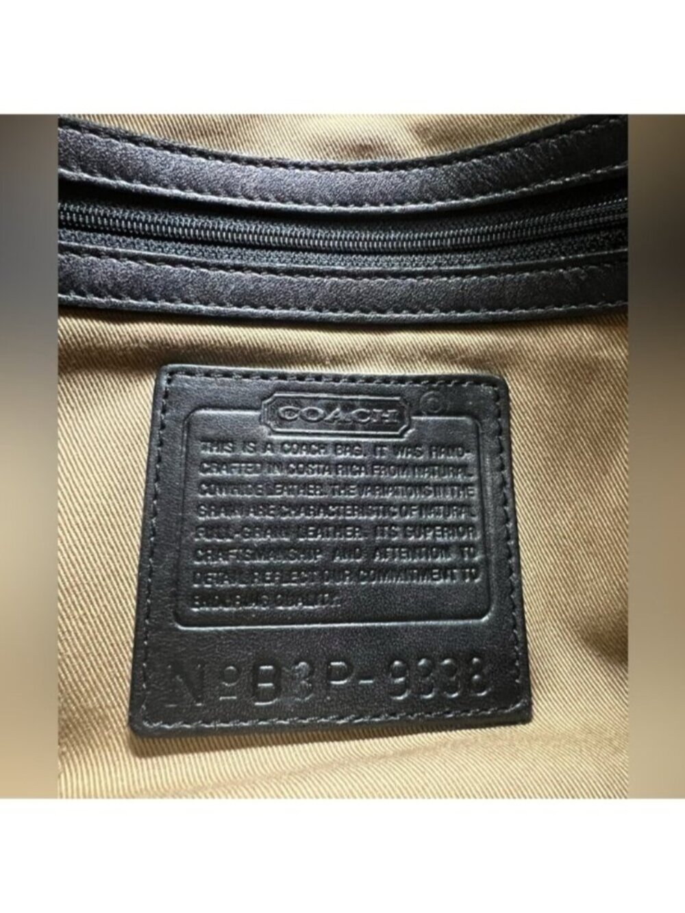 COACH VINTAGE 9338 Y2K Legacy Crescent Black Leather Shoulder Crossbody Hobo Bag - Picture 16 of 16